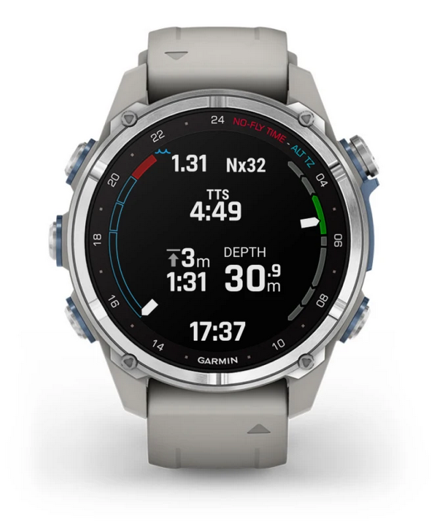 Descent™ Mk3 - 43mm  Stainless steel with fog grey silicone band - in stock now!