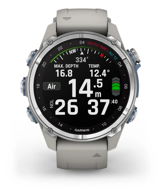 Descent™ Mk3 - 43mm  Stainless steel with fog grey silicone band - in stock now!