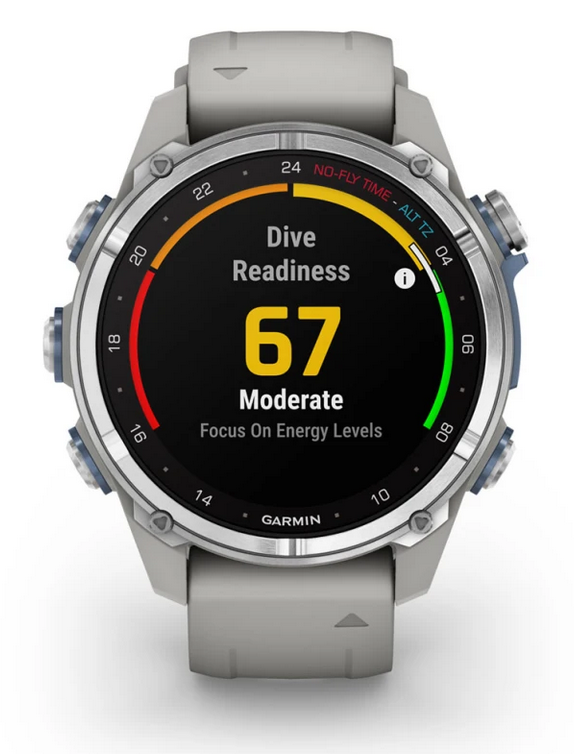 Descent™ Mk3 - 43mm  Stainless steel with fog grey silicone band - in stock now!