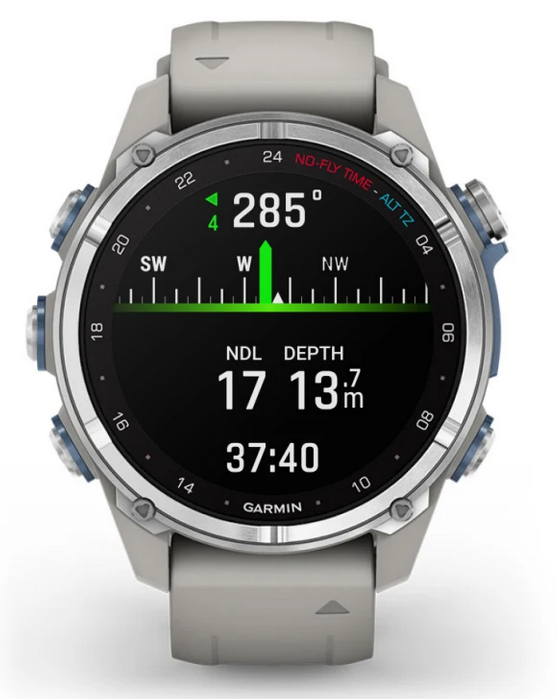 Descent™ Mk3 - 43mm  Stainless steel with fog grey silicone band - in stock now!