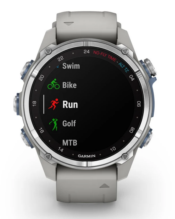 Descent™ Mk3 - 43mm  Stainless steel with fog grey silicone band - in stock now!