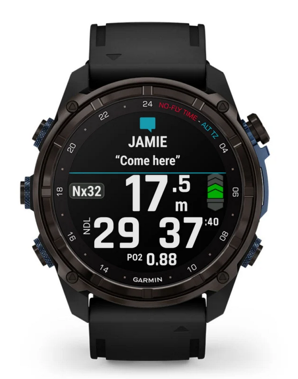 Garmin Descent™ Mk3i – 51 mm, Carbon grey DLC titanium with black silicone band