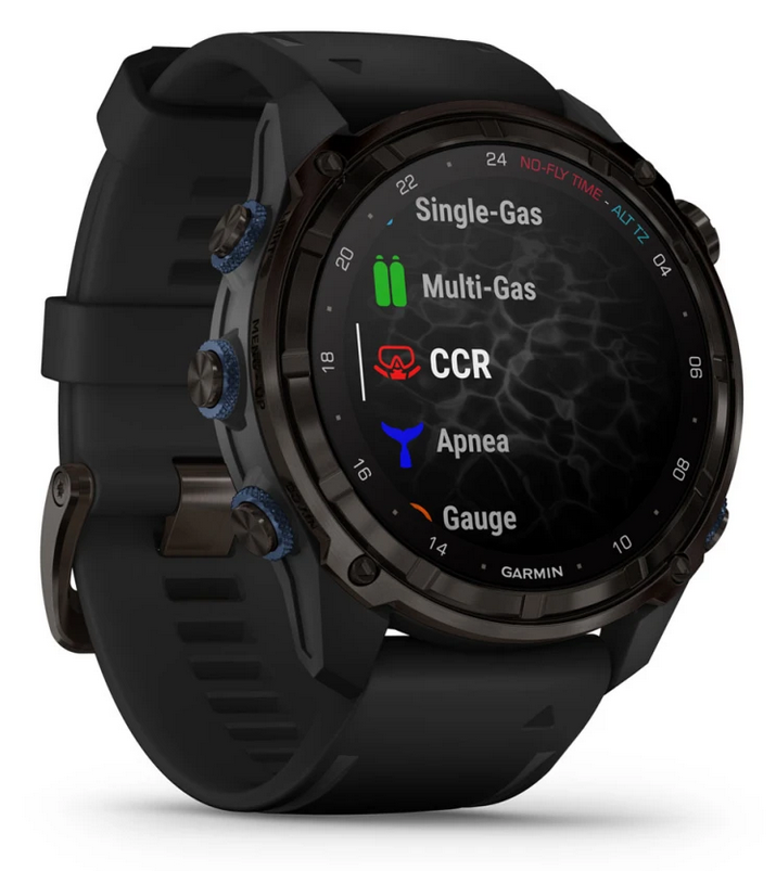 Garmin Descent™ Mk3i – 51 mm, Carbon grey DLC titanium with black silicone band