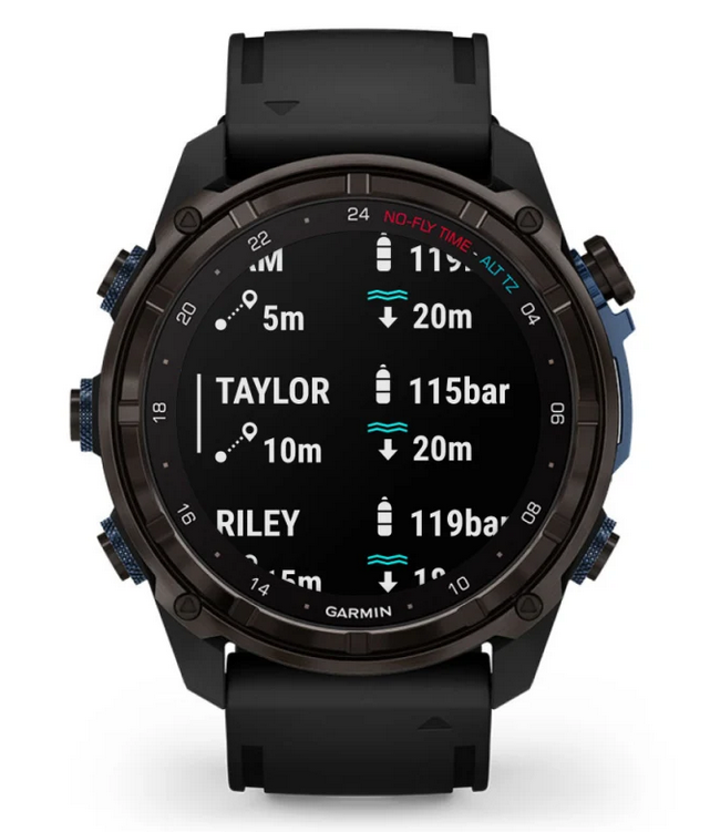 Garmin Descent™ Mk3i – 51 mm, Carbon grey DLC titanium with black silicone band