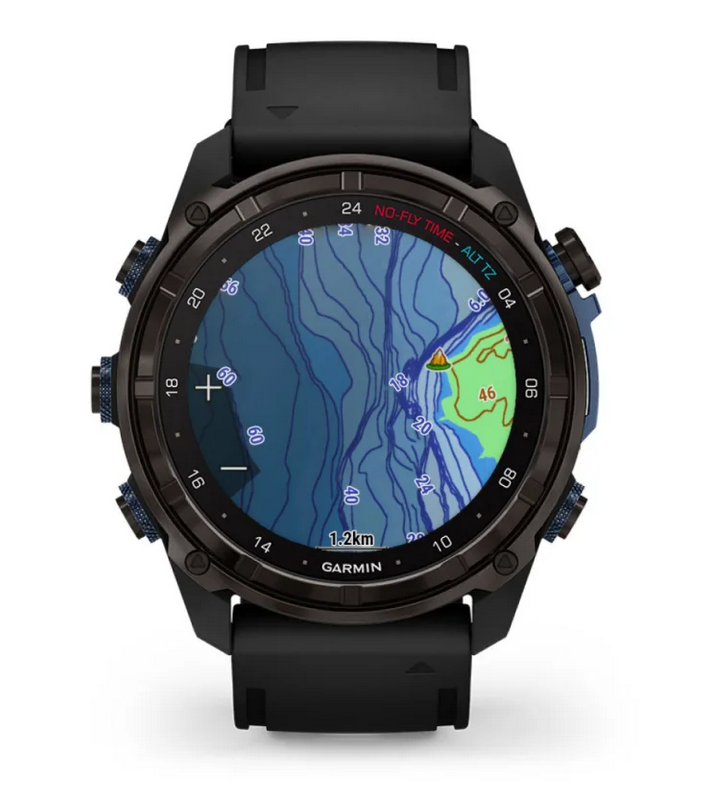 Garmin Descent™ Mk3i – 51 mm, Carbon grey DLC titanium with black silicone band