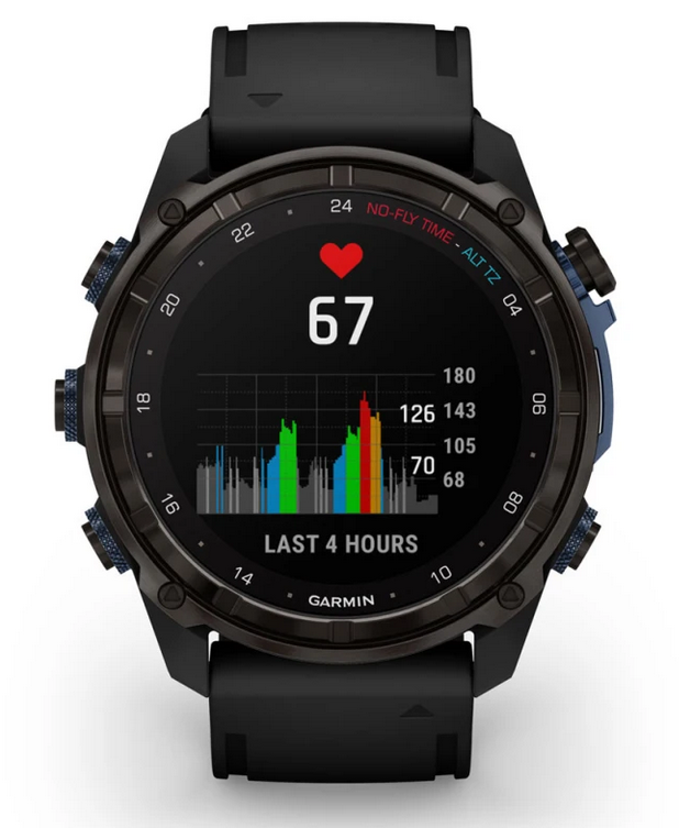 Garmin Descent™ Mk3i – 51 mm, Carbon grey DLC titanium with black silicone band