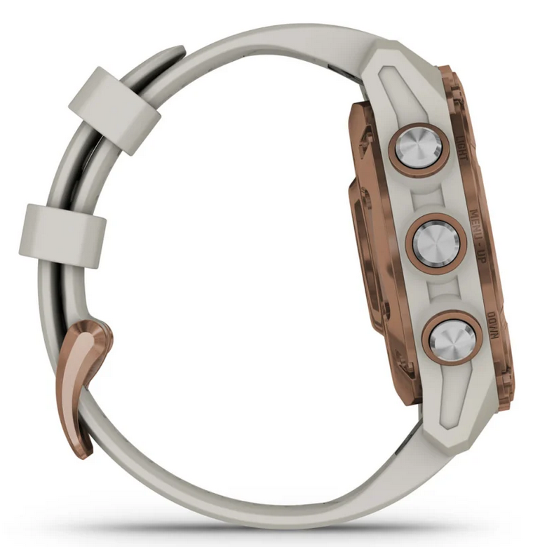 Descent™ Mk3i – 43 mm, Bronze PVD titanium with French grey silicone band