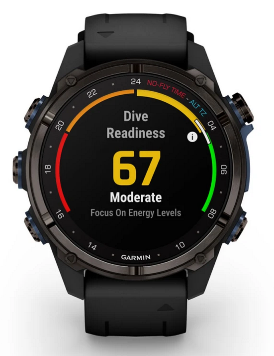 Descent™ Mk3i – 43 mm, Carbon grey DLC titanium with black silicone band