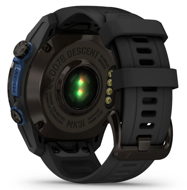 Descent™ Mk3i – 43 mm, Carbon grey DLC titanium with black silicone band