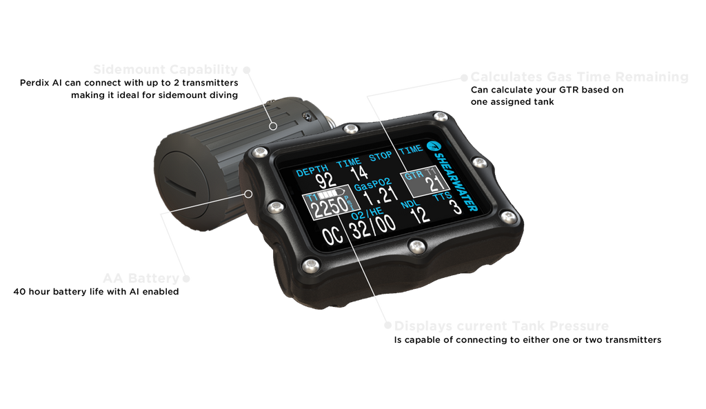 Shearwater Perdix 2 Titanium AI