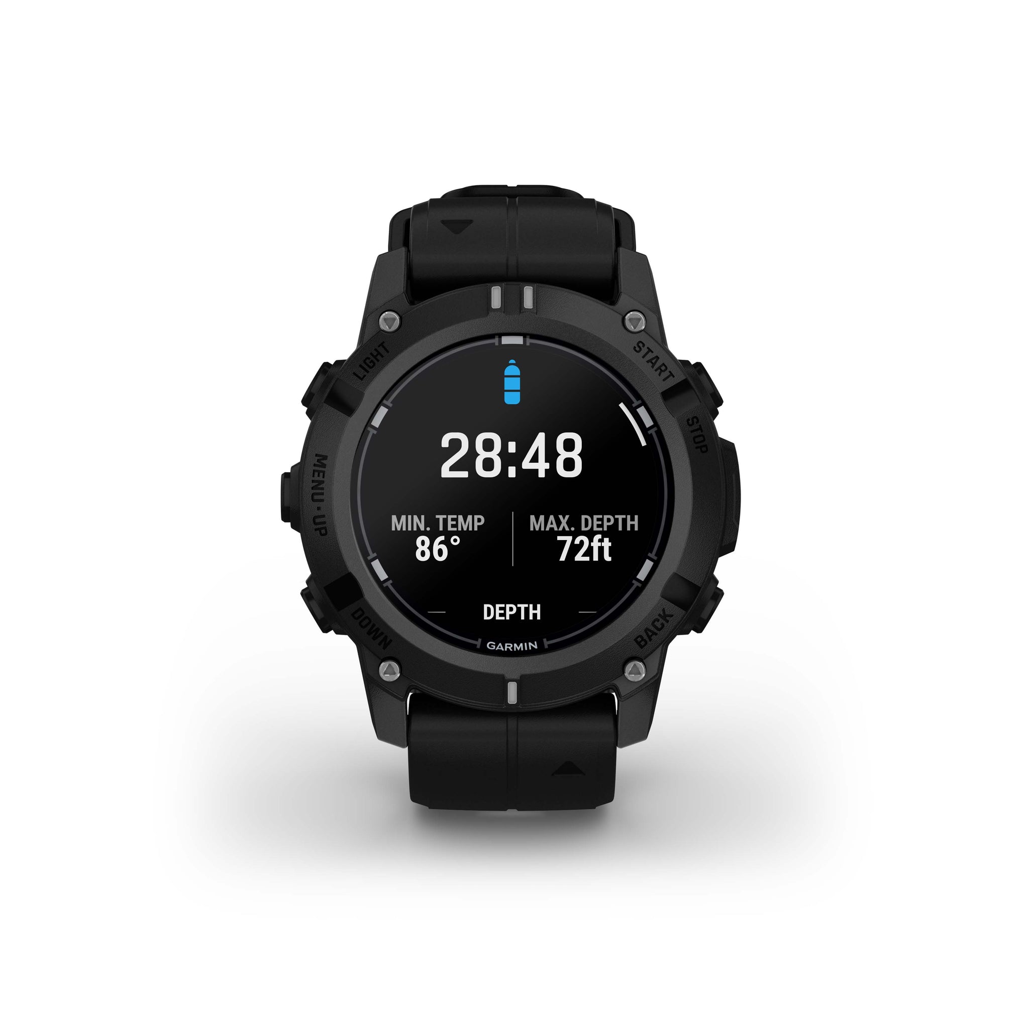 Garmin Descent™ G2 dive computer, Black with Black Band – Indepth
