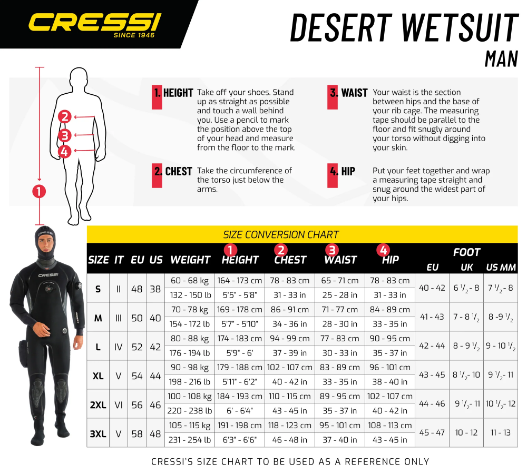 Cressi Desert Drysuit - mens & womens