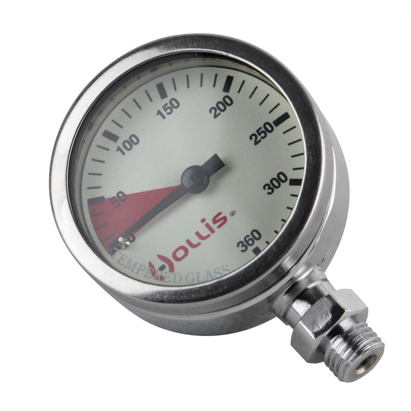 2″ Brass and Glass Pressure Gauge - No Hose