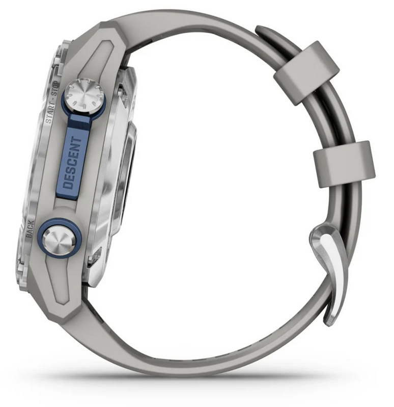 Descent™ Mk3 - 43mm  Stainless steel with fog grey silicone band - in stock now!