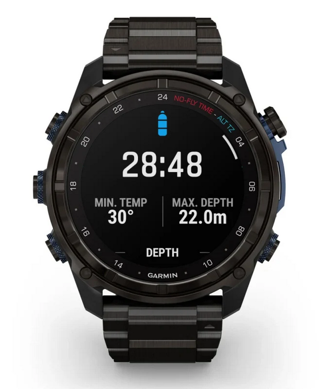 Descent Mk3i 51 mm Carbon grey DLC titanium with DLC titanium band Indepth Scuba