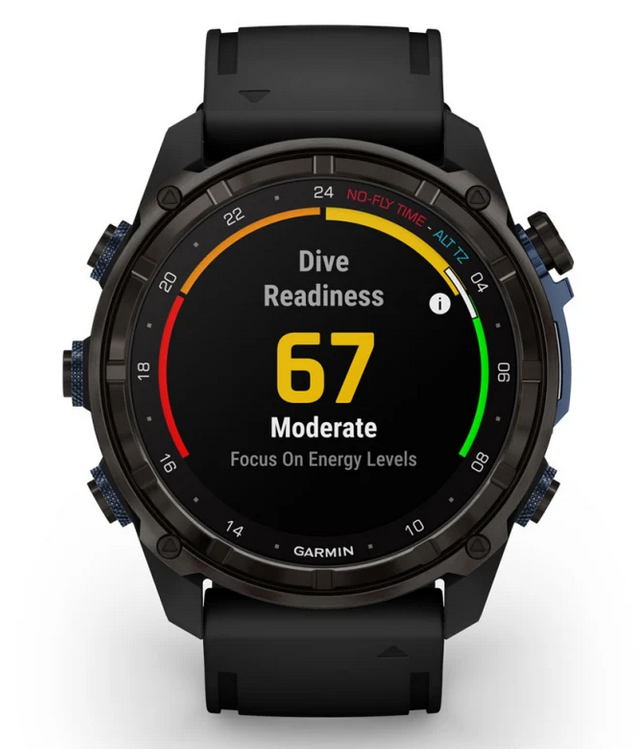 Garmin Descent Mk3i 51 mm Carbon grey DLC titanium with black sili Indepth Scuba