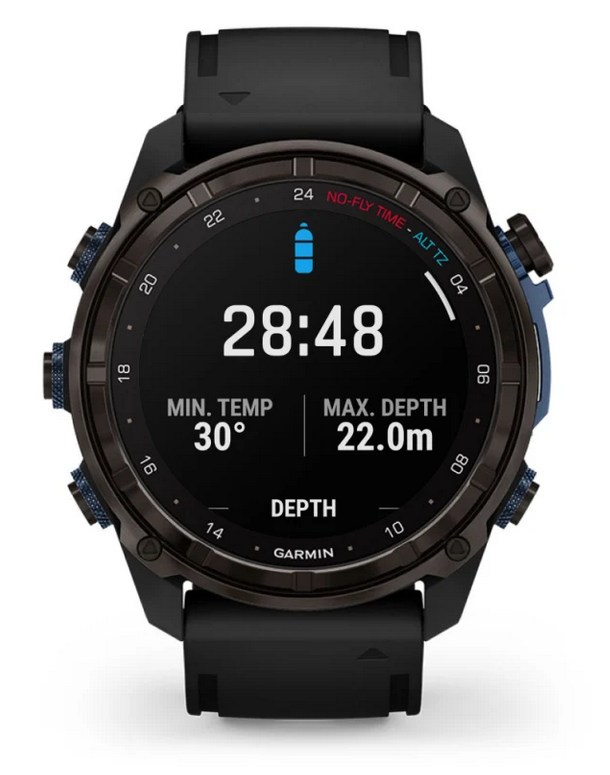 Garmin Descent™ Mk3i – 51 mm, Carbon grey DLC titanium with black silicone band