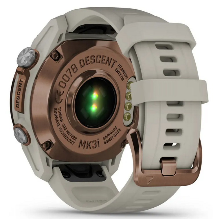 Descent™ Mk3i – 43 mm, Bronze PVD titanium with French grey silicone band