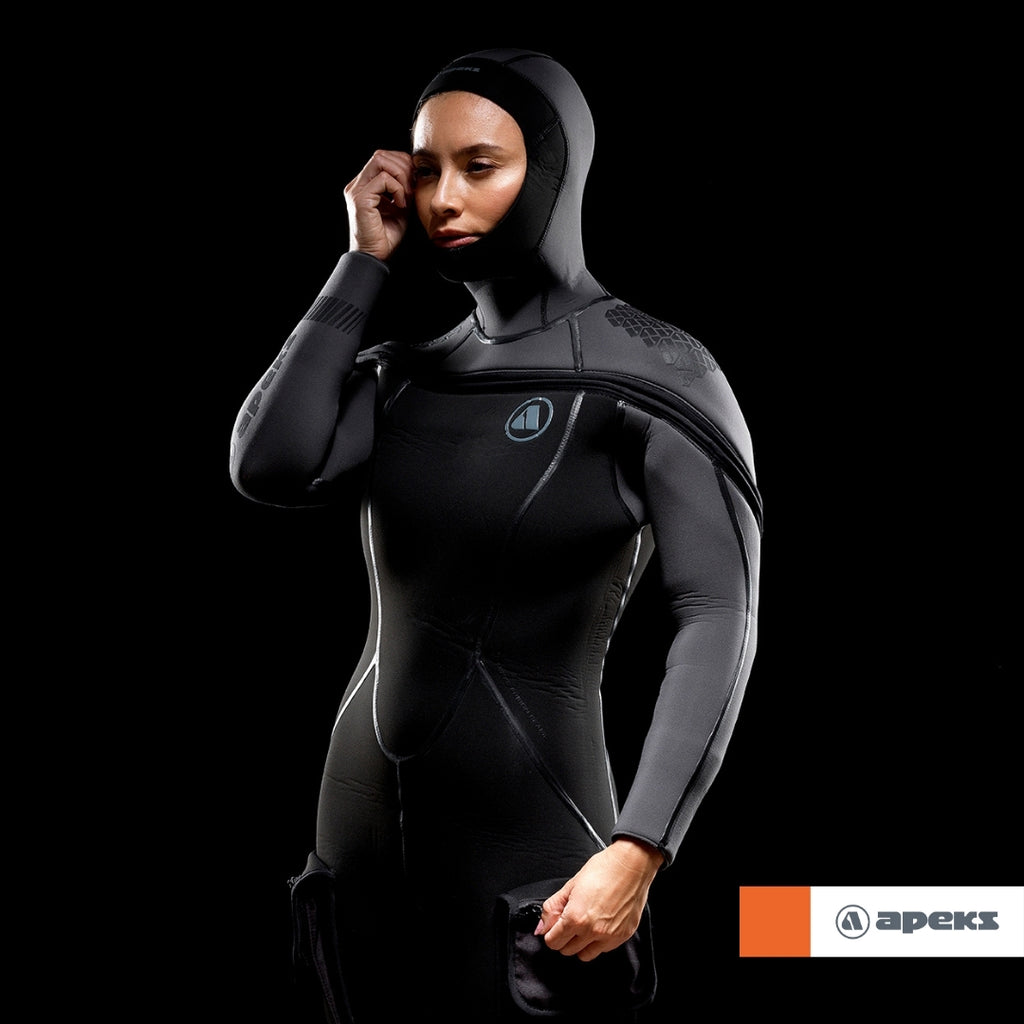 Apeks ThermiQ 8/7mm semi-dry wetsuit - mens & womens