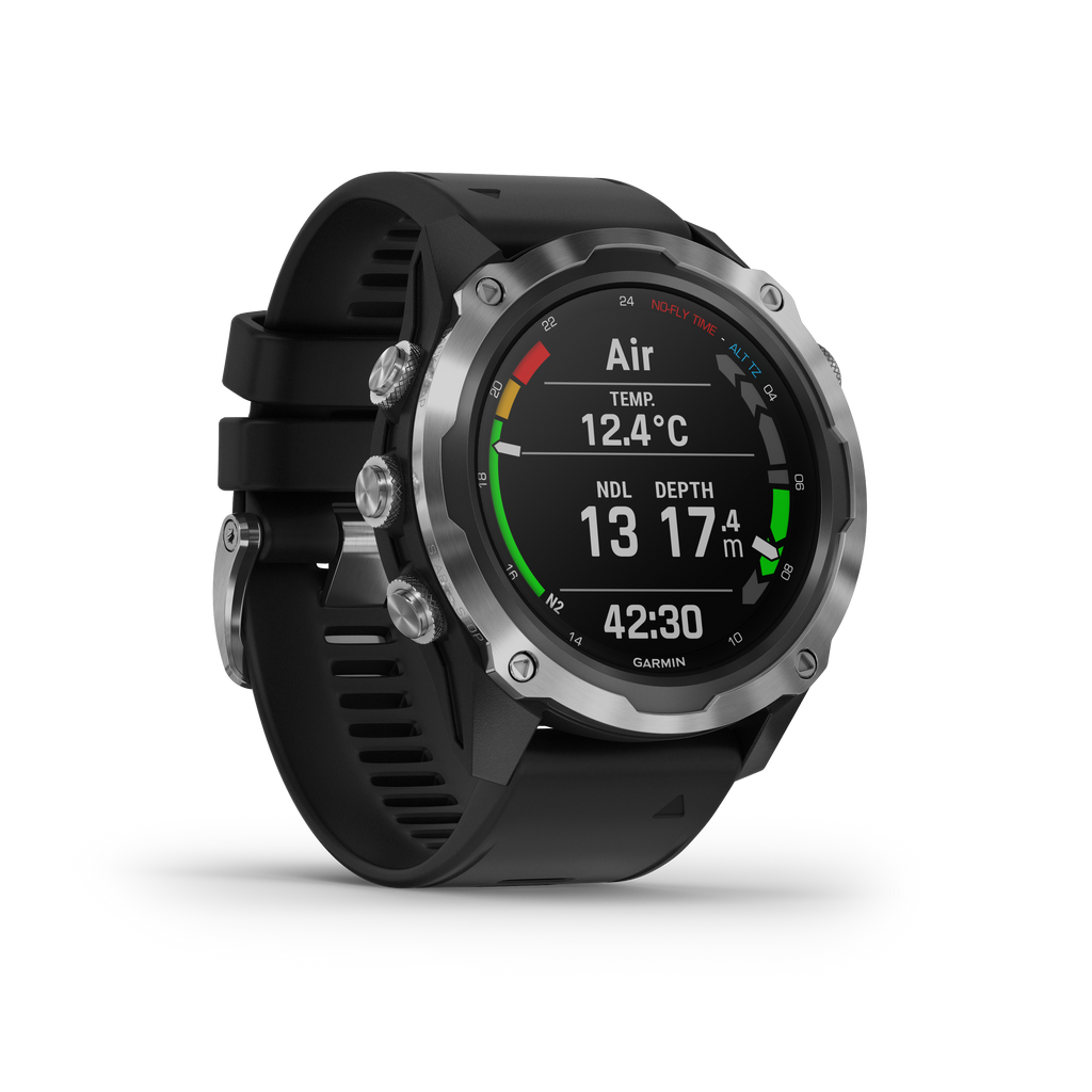 Garmin Descent™ Mk2, Stainless Steel with Black Band